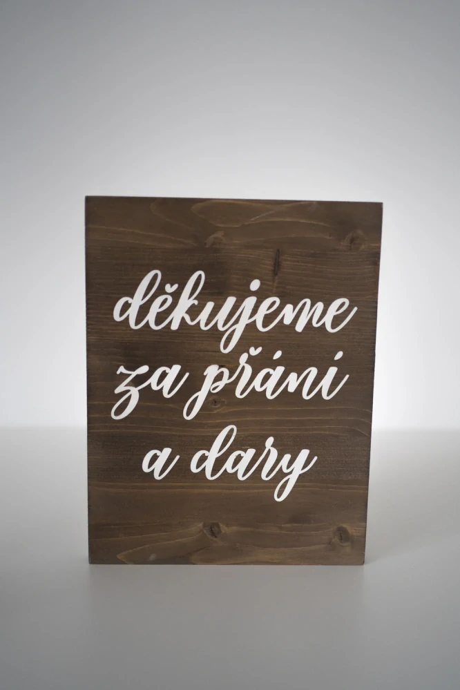 Cedule dřevěná děkujeme
