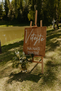 Uvítací cedule WOOD